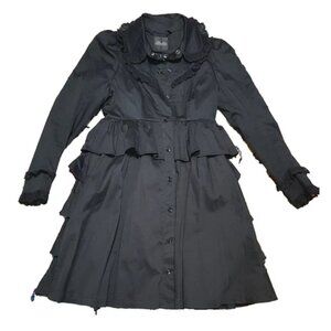 Fit & Flare coat gothic Y2k Lolita Lipservice Black Ruffle Original Cult